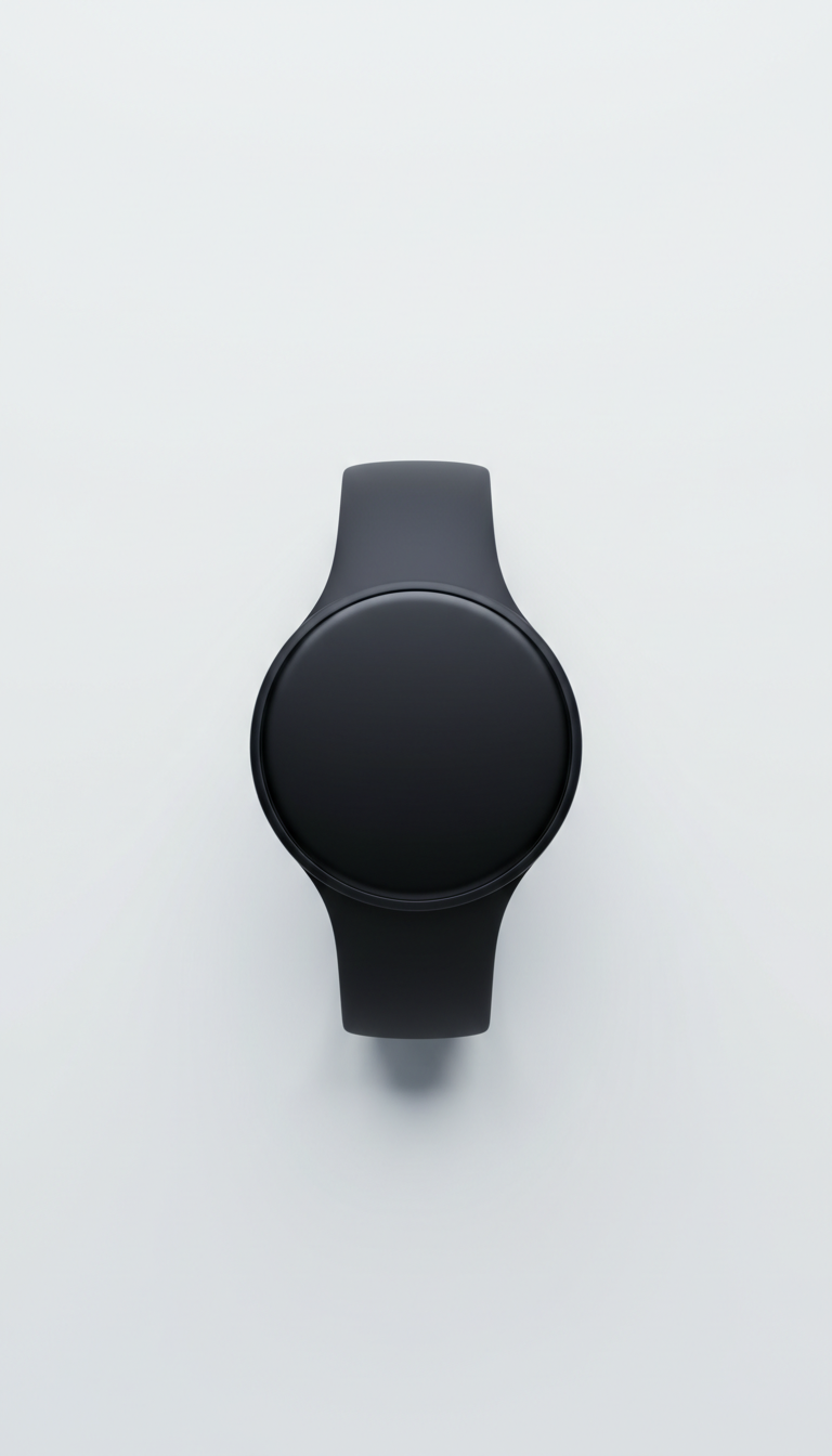 Graphite black minimalist smartwatch