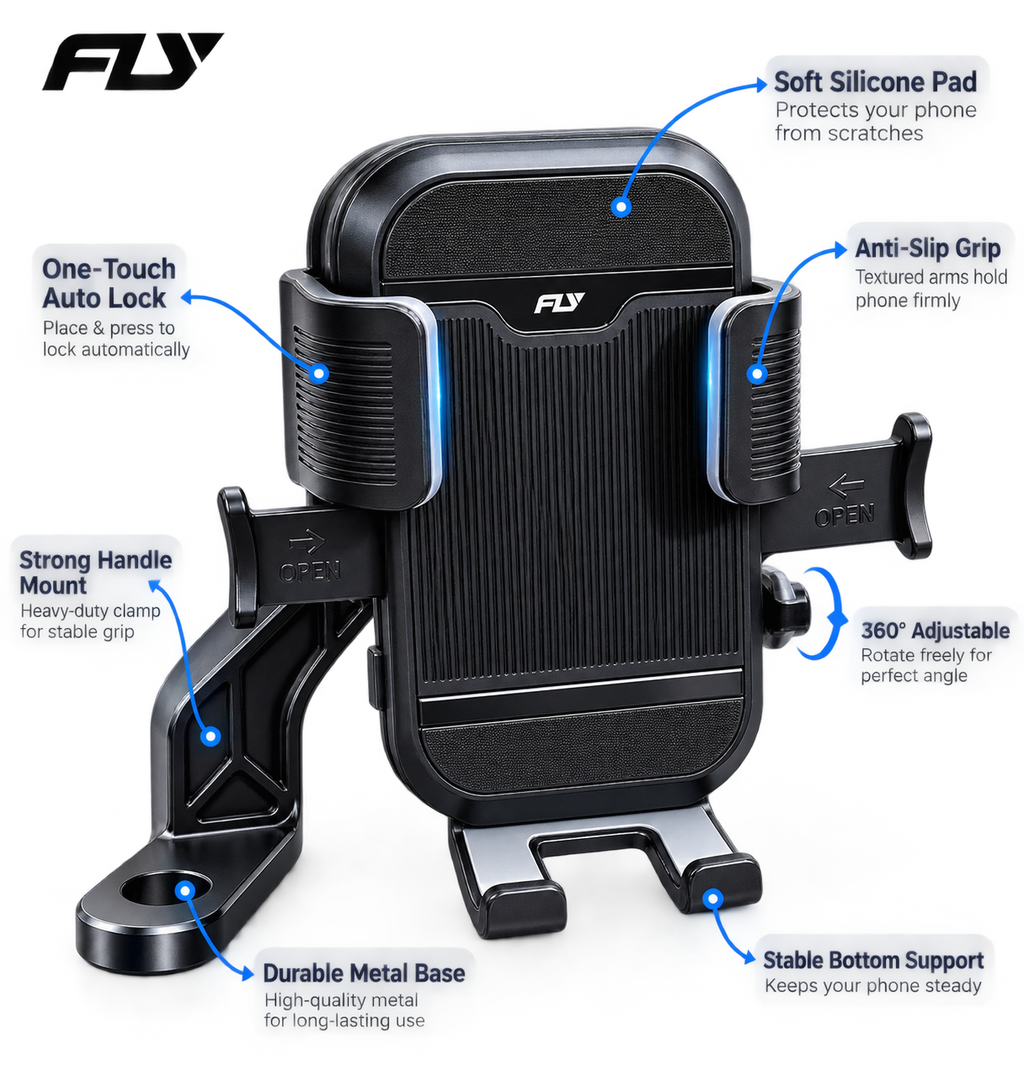 FLY Grip Pro X1 Bike Mobile Holder (Black)