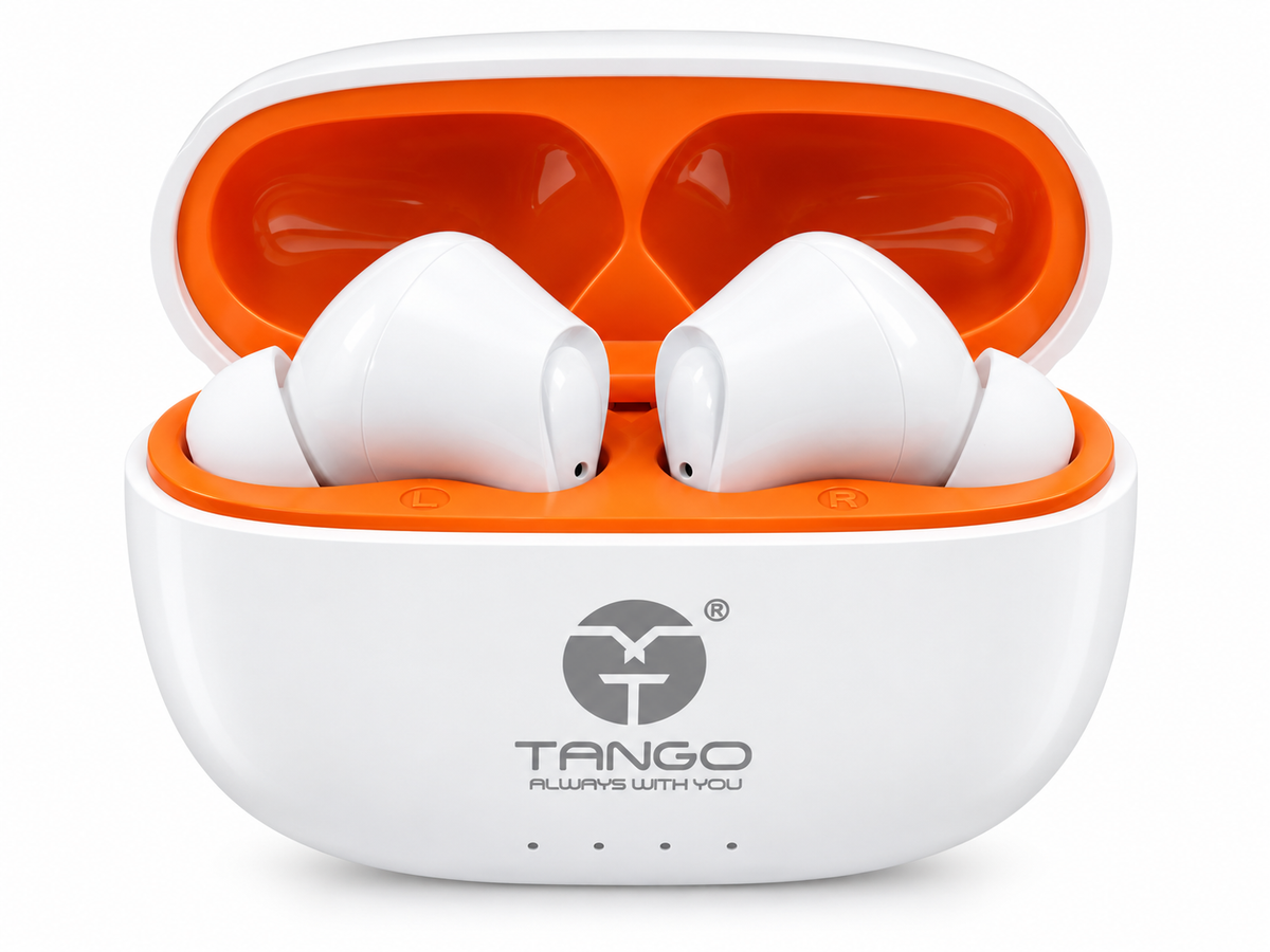 Tango  Airdopes DS-128, 150H Battery,Fast Charge,Bluetooth Headset (White, True Wireless)