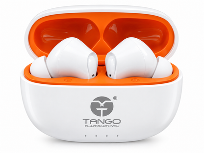 Tango  Airdopes DS-128, 150H Battery,Fast Charge,Bluetooth Headset (White, True Wireless)