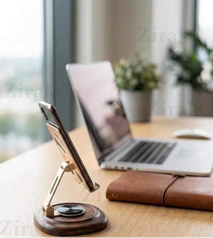 TANGO Desk Sathi Phone Holder 360° Rotational Circular Magnetization Sheet Mobile Holder
