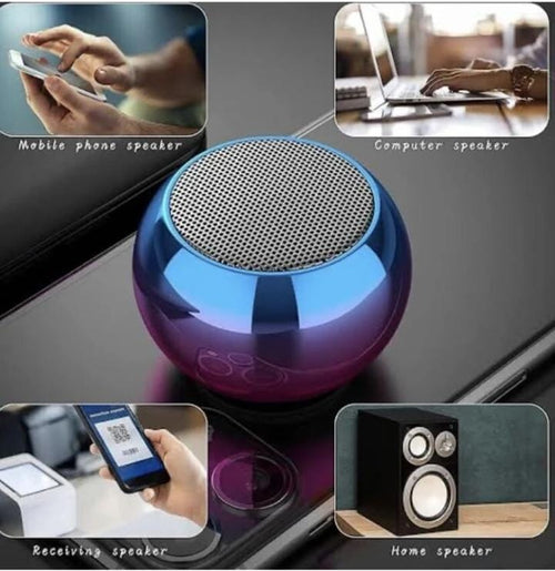 MINI-MULTI-SPEAKER-KV-99-BLUETOOTH-METAL-BODY 10 W Bluetooth Laptop/Desktop Speaker (Multicolor, 2.0 Channel)