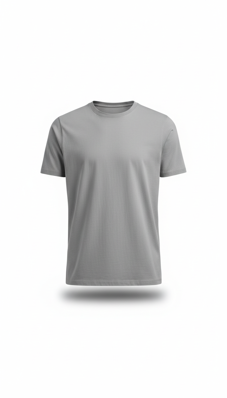 Frost gray premium cotton t-shirt