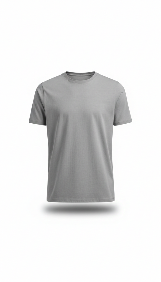 Frost gray premium cotton t-shirt